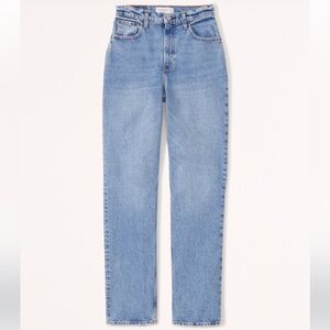 Abercrombie curve love 90’s straight ultra high rise 26/ 2S medium wash